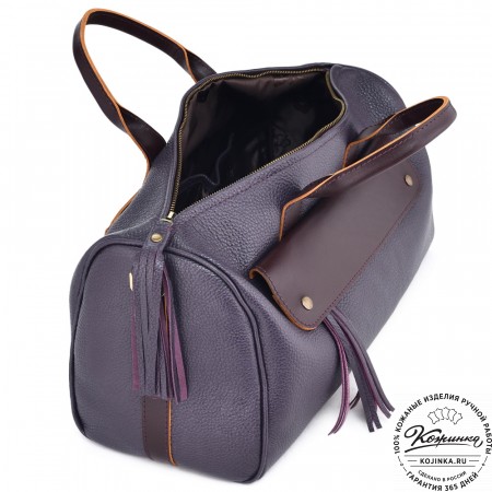 Женская кожаная сумка "Византия" (баклажан)